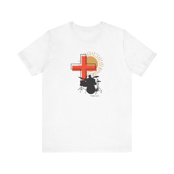 Christian Cross Sun Drum Unisex Tee Shirt - Praise God Through Jesus Grace